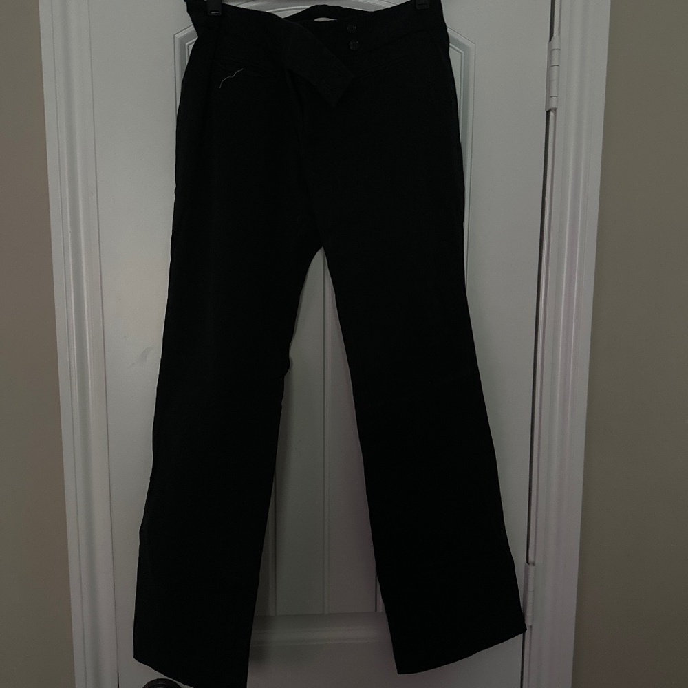 LOFT Petites Black Dress Pants with Belt - 4P